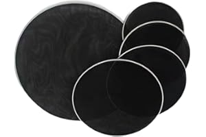 Yiju 5Pcs Drum Drumhead Professional Percussion Parts, Durable Drum Head Skin Silent Mute Drum Head for Adults, Kids, Stage Performance Drum Players, 12 13 14 16 22inch