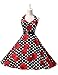 GRACE KARIN Womens Halter Ball Retro Vintage Dresses Color D(3XL)