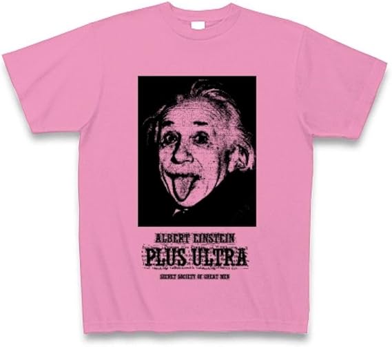 Amazon クラブティー Clubt レトロデザイン 偉人たちの秘密結社 Plus Ultra アインシュタイン Tシャツ ピンク S ピンク オリジナルプリント 通販