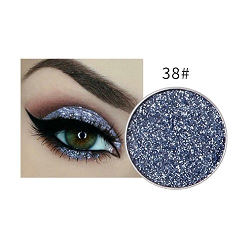 Fheaven (TM) 15 Colors Available Eyeshadow Glitter Make-up Powder Metallic Shimmer Eye Shadow Palette Highly Shine Pigmented Mineral Cosmetic Makeup (H) - Thumbnail 2
