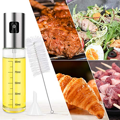 Olive Oil Sprayer Mister Dispenser, Foodgrade Glass Bottle 100ml Oil