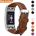 Fullmosa Fitbit Charge 2 Strap 12 Colors Fitbit Charge 2 Leather Band for Women Men, Brown