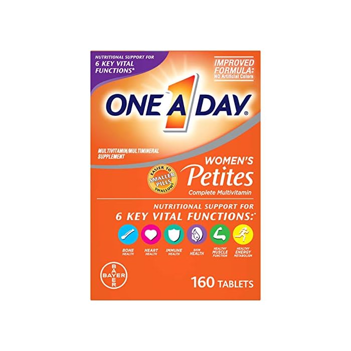One A Day Women’s Petites Multivitamin,Supplement with Vitamin A, C, D, E and Zinc for Immune Health Support, B Vitamins…