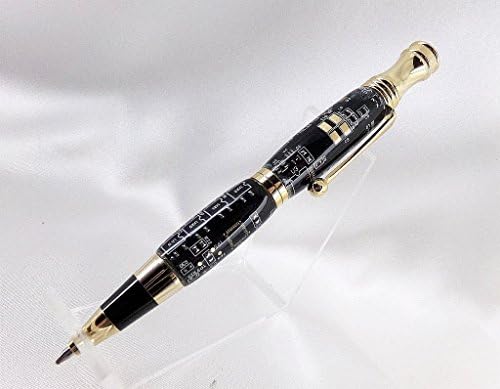 Hand Crafted LEXI SPECIAL Black Circuit Board Twist Ballpoint Pen w/24ct Gold Hardware