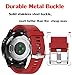 ANCOOL Compatible with Fenix 5S Bands Easy Fit 20mm Silicone Watch Bands Replacement for Fenix 7S/D2 Delta S/Fenix 6S/Fenix 6S Pro/Fenix 5S Plus Smartwatches (Silver Buckle, Red)