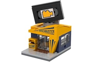 Brick Loot Exclusive Mini City Video Rental Store - Custom Designed 123 Piece Model - Compatible with Lego and Other Major Brick Brands …
