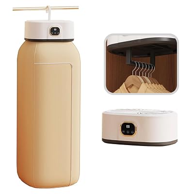 Portable Clothes Dryer - Mini Small Compact Foldable Quiet Fast-Drying Electric Machine with Adjustable Timer & UV Hygiene for Travel,RV, Home,Apartment