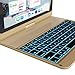 iPad Keyboard Case for iPad 2018 (6th Gen) - iPad 2017 (5th Gen) - iPad Pro 9.7 - iPad Air 2 & 1 - Thin & Light - 135° Folding - Wireless/BT - Backlit 7 Color - iPad Case with Keyboard (Gold)