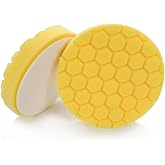 Chemical Guys BUFX_101HEX5 BUFX_101_HEX5 Hex-Logic Heavy Cutting Pad, Yellow (5.5 Inch Pad Made for 5 Inch Backing Plates), 1 Pad Included