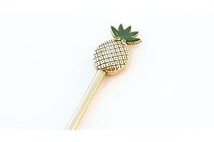 4'' Long Pineapple Express Stem Cleaner Tool and Tamper Tool for Shaka, Disco, Lollipop, Proto Pipes, All Brass Made in Hawai