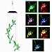 SUMERSHA Hummingbird Wind Chime, Color Changing LED Solar Mobile Bird Wind Chimes Hanging Outdoor Solar Lights for Home Party Yard Garden Night Decoration