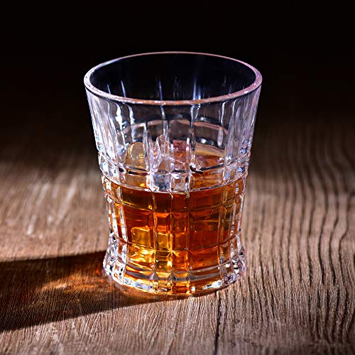Whiskey Glasses SET OF 6 Premium Fashion Glass set - Lead Free Glass Cups and Tasting Tumblers for drinking Scotch, Bourbon. Irish whiskey, Brandy - Luxury Gifts for Men Women