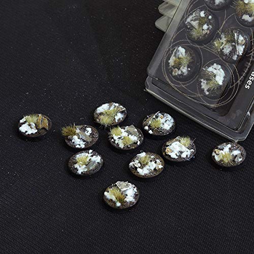 Gamers Grass Battle Ready Bases: Winter Round 25mm (x10)