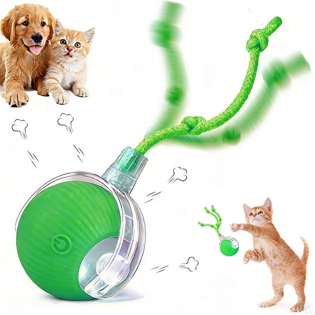 Photo 1 of 2024 New Electric Dog Ball Toy for Cat,360° Smart Automatic Interactive Rolling Dog Smart Pet Toy Ball,Gift for Kids