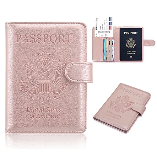 Passport holder, acdream rfid blocking folio premium pu leather w…