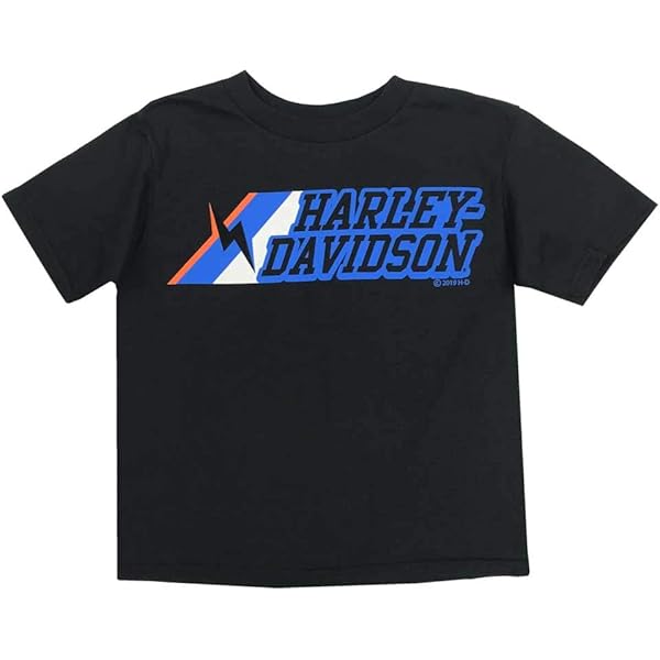 Maglietta Bambino Harley-Davidson Bar & Shield - Maniche Corte, 100% Cotone, Nero - Taglia 1580057