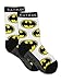 Batman Justice League Boy's 6 pack Athletic Crew Socks (4T-5T, Black/Multi)