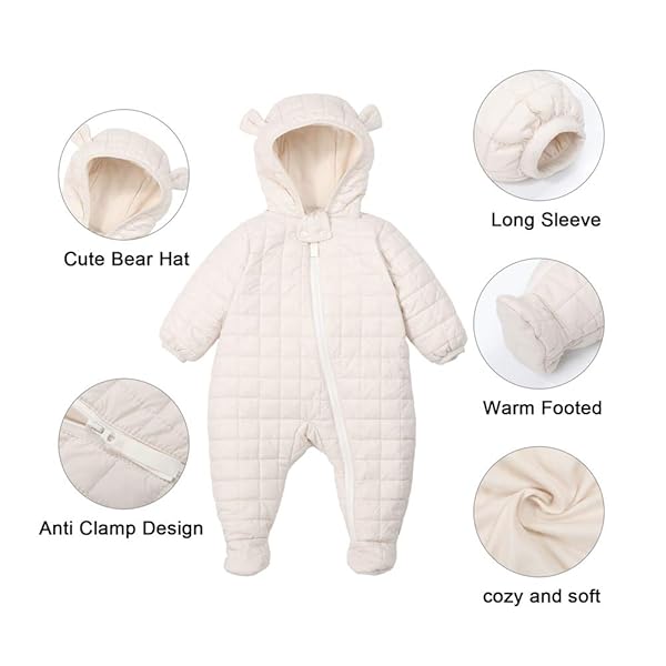 BABY GIRL BOY SNOWSUIT12-18 MONTHS DOWN JACKET HOODED ROMPER JUMPSUIT INFANT SPRING WINTER OUTWEAR