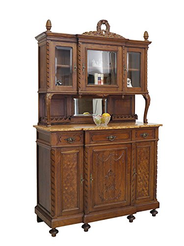 Buffetschrank Buffet Schrank Küchenschrank Antik um 1900 Eiche B: 130