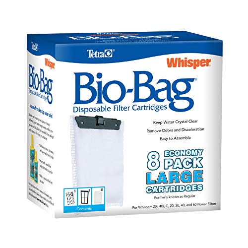 Tetra Whisper Bio-Bag Disposable Filter Cartridges 8 Count, For aquariums, Large, Unassembled