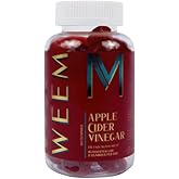 WEEM Apple Cider Vinegar Gummies - Natural, Vegan ACV with Folic Acid- Gluten Free - Vitamin B12 - Premium Detox & Weight Supplement- Helps Digestion for Women and Men