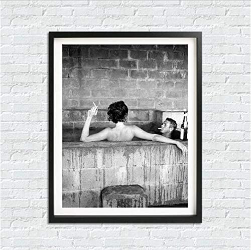Yhnjikl Poster Leinwand Gemalde Steve Mcqueen Bad Mit Seiner Frau Mens Fashion Print Schwarz Weiss Foto Home Wandkunst Dekor 40x60 Cm Ohne Rahmen Amazon De Kuche Haushalt