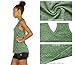 icyzone Workout Tank Tops for Women – Racerback Athletic Yoga Tops, Running Exercise Gym Shirts(Pack of 3)(XS, Charcoal/Burgundy/Turf Green)thumb 3