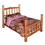 Reversible Woodland Camo / Solid Color Design 1 Piece Comfofter By Regal Comfort (Pink, Queen / Full)