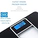 Digital Bathroom Scale, Chunnuo 396lb/180kg Precision Body Weight Scale with Smart Step-on technology, 6mm Tempered Glass (Elegant Black)