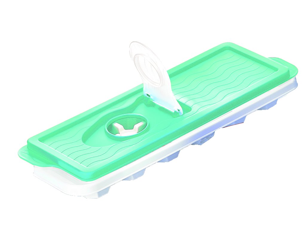 Wee's Beyond W06-1131-GREEN Ice Cube Tray with Lid