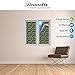 WindowPix 18x12 Inch Decorative Static Cling Film Solar Stained Geometric Pattern Printed on Clear for Window Glass Panels. UV Protection, Energy Saving