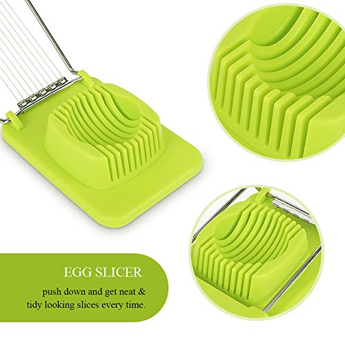 Egg Slicer, Bosiwee Multi-function Stainless Steel Wire Egg cutter Chopper Mushroom Slicer Garnish Slicer - Thumbnail 2