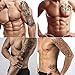 MelodySusie Full Arm Temporary Tattoo for Men Women, 18 Sheets Black Tattoo Body Sticker Tattoos, for Masked Balls, Festivals, Shows, Street Art