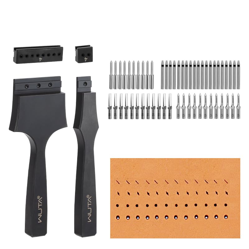 Photo 1 of WUTA Removable Leather Hole Punch,Versatile Leather Stitching Punch,Leather Hole Punch Tool Set,Leather Stitch Punch for Leather Stitching Punch Craft DIY?4mm?
