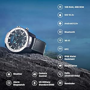 Ticwatch Pro 2020 Smartwatch RAM da 1 GB, Display a Strati per una Lunga Durata della Batteria, NFC, Frequenza cardiaca… - immagine 4