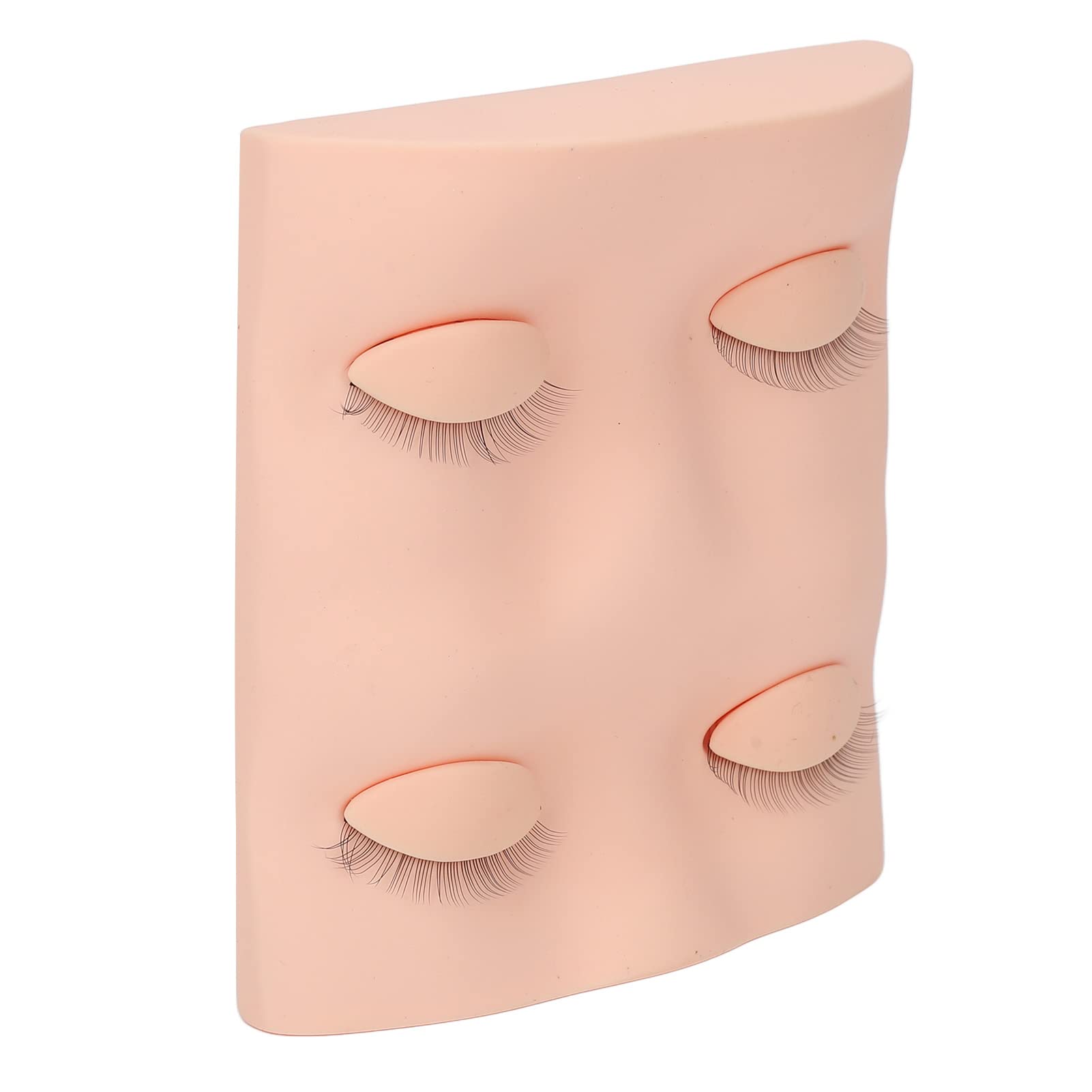 Replacement Eyelids for Lash Mannequin Head Removable Eyelids with Eyelashes Mannequin Replacement Eyelids for Lash Practice Makeup Eyelash (Pink)