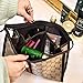 Ophlid Cosmetic Bag Set of 3 for Purse, Designer Makeup Bag Sets Small Travel Toiletry Bags Purse for Women Girls (Black)