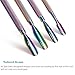 BEZOX Cuticle Pusher, 4PCS Premium Stainless Steel Professional Nail Pushers - Rainbow Color