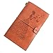 Leather Journal Refillable Travelers Notebook with 18 Card Slots and 1 PVC Zipper Pocket Perfect for Writing Gifts Fountain Pen Users Travelers Professional Diary (brown)