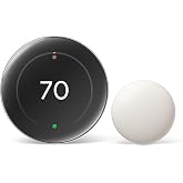 Google Nest Learning Thermostat Pro Edition with Temperature Sensor (4th Gen, 2024) Smart Energy Saving, Advanced Calibration, Adaptive Eco, Compatible with Alexa &amp; Google Home (Polished Silver)