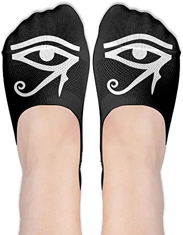 Women's No-Show Liner Socks Print Non Slip Flat Boat Line Women Sokcs - THE EYE OF HORUS Ra Egyptian Illuminati