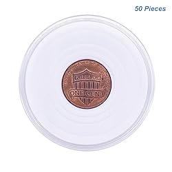 50pcs Clear Plastic Coin Capsules, Coin Collection