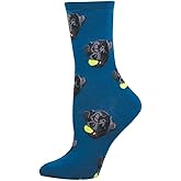 Socksmith Women's Black Lab Crew Socks, Teal