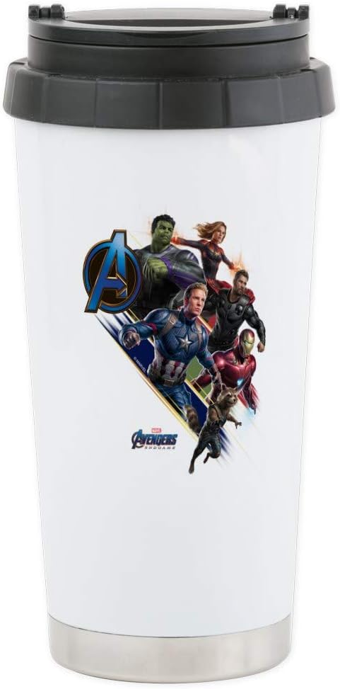 Red Logo Avengers Stainless Steel Travel Mug With Lid 14 Oz