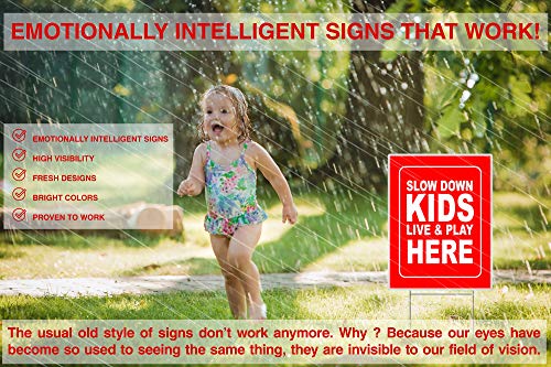 image for Accelerated Intelligence Inc. Slow Down Kids Live & Play Here Yard Sig