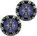 KICKER KM654LCW (41KM654LCW) 6.5 Inch 2-Way Marine Speaker Pair with Built-in LED Lighting