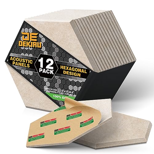 DEKIRU 12 PACK Acoustic Panels, Sound Proof Foam
