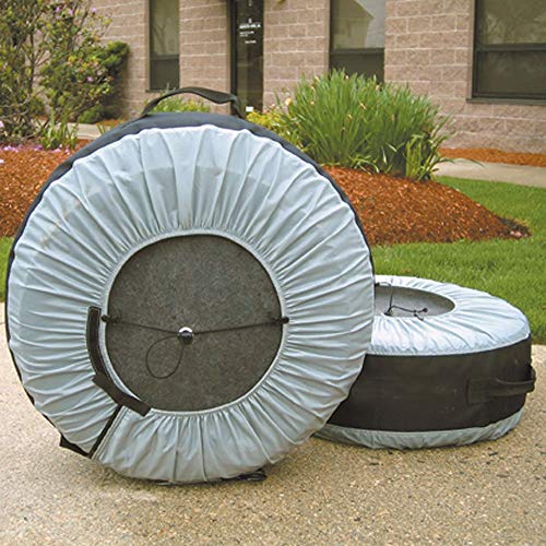 Kurgo Wheel Felts, Works With Tire Totes, Winter Tire Rim Cover, Universal Fit, Felt Pads, Fits