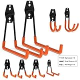 Steel Garage Storage Hooks 8pcs Utility Double Hooks Outdoor Hezvy