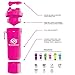 SmartShake Slim Bottle, 17 oz Shaker Cup, Neon Yellow